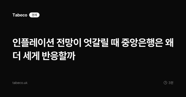 인플레이션 전망이 엇갈릴 때 중앙은행은 왜 더 세게 반응할까