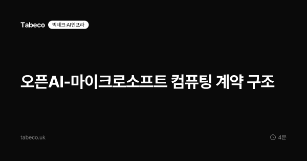 오픈AI-마이크로소프트 컴퓨팅 계약 구조