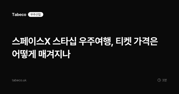 스페이스X 스타십 우주여행, 티켓 가격은 어떻게 매겨지나