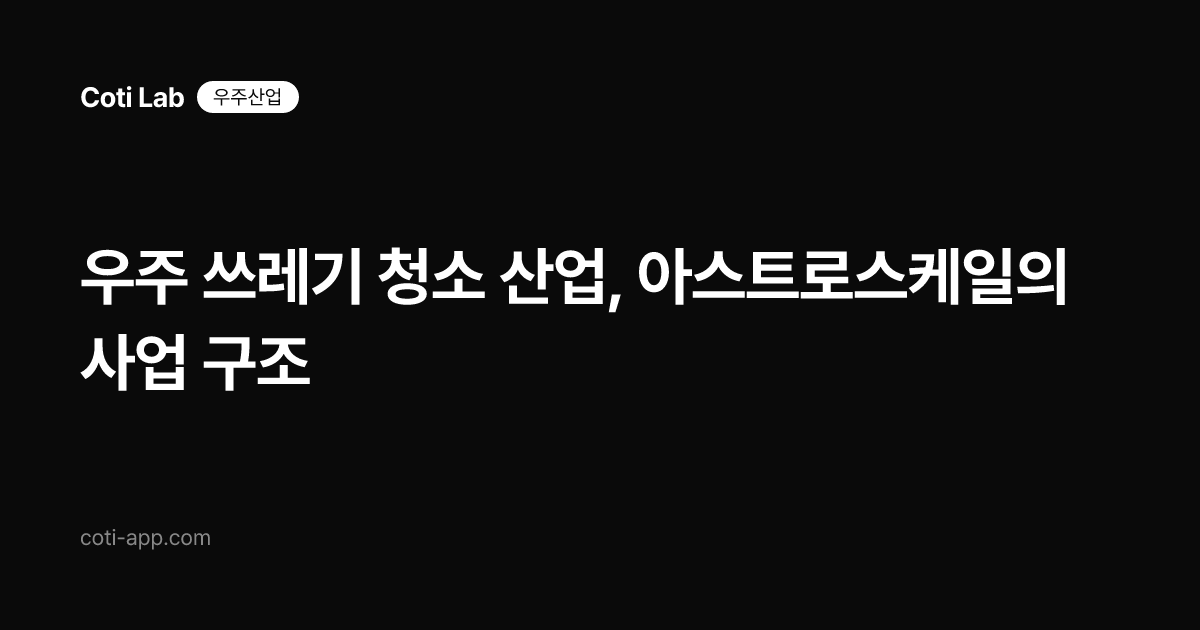 우주 쓰레기 청소 산업, 아스트로스케일의 사업 구조